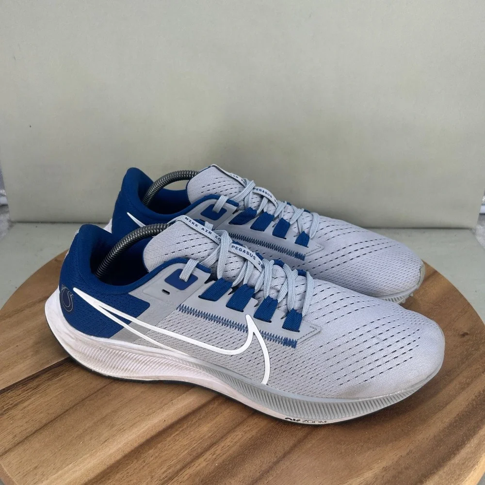 Nike Air Zoom Pegasus 38 Indianapolis Colts Wolf Grey Blue DJ0821-001 Mens 11